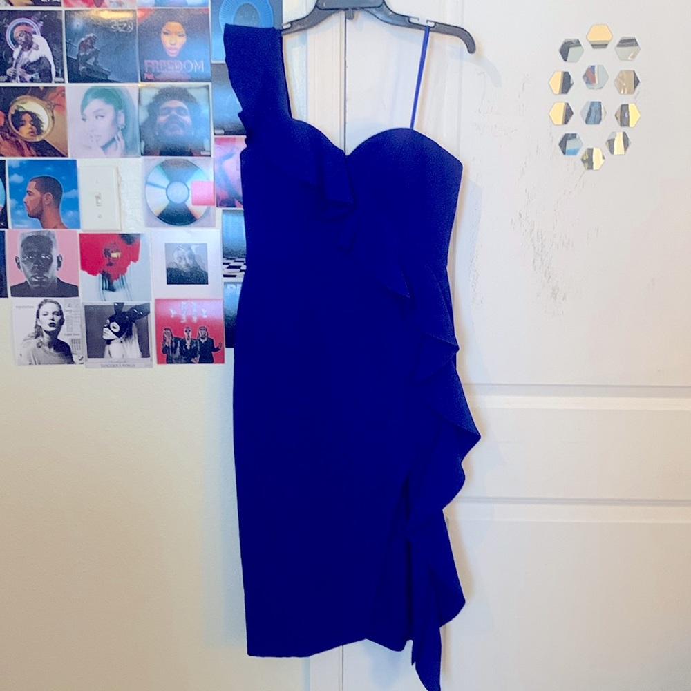 This is a beautiful royal blue classy dress from Dillards. Only worn once.